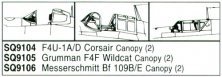 Squadron Canopies F4U-1A/1D Corsair 1/72 Hasegawa x2 Squadron Canopies F4U-1A/1D Corsair 1/72 Hasegawa x2