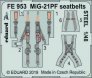 1/48 MiG-21PF seatbelts STEEL