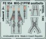 1/48 MiG-21PFM seatbelts STEEL