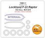 1/72 Lockheed F-22 Raptor Double-sided and wheels masks
