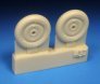 1/48 Messerschmitt Bf-109E/F Mainwheels with Ribbed Tires image 1