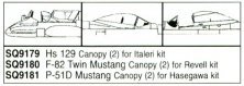 1/72 Henschel HS 129 Vacuform Canopy. For Italeri kit