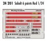 Eduard EDU24201 Sabelt 6-Point Red Seatbelts 1/24