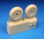 1/72 Supermarine Spitfire 4-slot wheels smooth tyre image 2