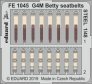 1/48 G4M Betty seatbelts STEEL colour photoetched set