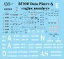 1/48 Messerschmitt Bf-109 data plates and engine numbers