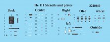 1/35 Heinkel He-111H-6 Stencils and Plates