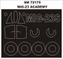 Montex 1/72 MiG-23 Canopy Frame Paint Mask Exterior