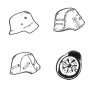 1/35 German helmets WWII (6 pcs.)