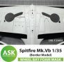 1/35 Supermarine Spitfire Mk.Vb Wheel bays Foam flexible mask