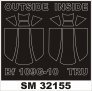 1/32 Messerschmitt Bf 109G-10 canopy masks (for Trumpeter)