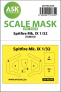 1/32 Supermarine Spitfire Mk.IX canopy frame paint mask