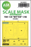 1/48 Yakovlev Yak-130 Mitten canopy masks