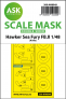 1/48 Hawker Sea Fury FB.II wheels and canopy masks