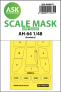 1/48 Boeing/Hughes AH-64D Apache wheels and canopy frame mask
