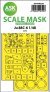 1/48 Junkers Ju-88C-6 wheels and canopy frame paint mask inside