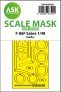 1/48 North-American F-86F Sabre one-sided mask for Airfix