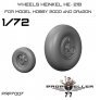 Roues Heinkel He-219 1/72 pour Dragon/Hobby 2000