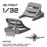 Cales de roue Luftwaffe 1/32 dents ouvertes (x2)