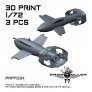Fritz X Ruhrstahl PC 1400X Bombe allemande 1/72 x3
