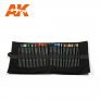 AK Interactive Weathering Pencils Full Range in cloth case image 1