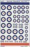 1/72 RFC/RAF WWI National Insignia/Roundels various sizes
