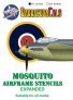 1/72 Mosquito Airframe Stencils  Expanded