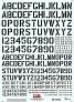 1/48 Stencil Letters and Numbers 4 sizes black