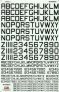 1/48 Black Stencil Letters and Numbers image 1