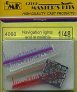 1/48 gunsights & clear, green, red & blue navigation lights