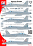 1/72 USN/USMC and Swiss Legacy Hornets F-18 decals