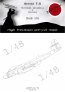 1/48 Gloster Meteor F.8 National Insignias mask for Airfix