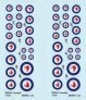 1/144 Decals RNZAF roundels (2 sets)