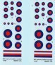 1/144 Decals RAF post-war red/blue roundels (2x)