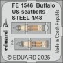 1/48 Buffalo US seatbelts STEEL for Tamiya