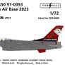 1/72 USAF F-16C Block 50 77th Fs Shaw Air Base 2023 image 2