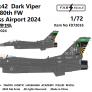 1/72 USAF F-16CM Fighting Falcon Block 42 Dark Viper image 1