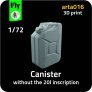 Jerricans sans inscription 20 l 1/72 - 10 pi�ces