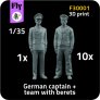 1/35 1x Captain & 10x Sailors with berets