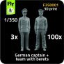 1/350 3x Captain & 100x Sailors with berets
