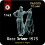 FLY Figurine Pilote de Course 1975 1/43