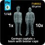 1/48 1x Captain & 10x Sailors with boater caps