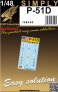 HGW Ceintures de S�curit� P-51D Mustang SIMPLY 1/48