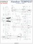 1/32 Decals Hawker Tempest Mk.II/Mk.V Stencils image 1