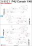 1/48 Vought F4U Corsair Stencils Wet Transfers image 2