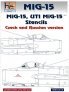 1/72 Stencils MiG-15/UTI MiG-15  Czech & Russian