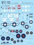 1/72 Grumman F6F-3/F6F-5 Hellcat Super Decals Sheet For 6 Versio image 1