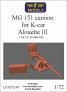 1/72 MG 151 cannon for K-car Alouette III for LF Models