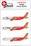 1/144 Vietjet Airbus A320s HD Bank + Vietnam colours image 1