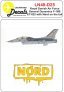 1/48 decals of Rdaf F-16B with Nrd nerd on tail